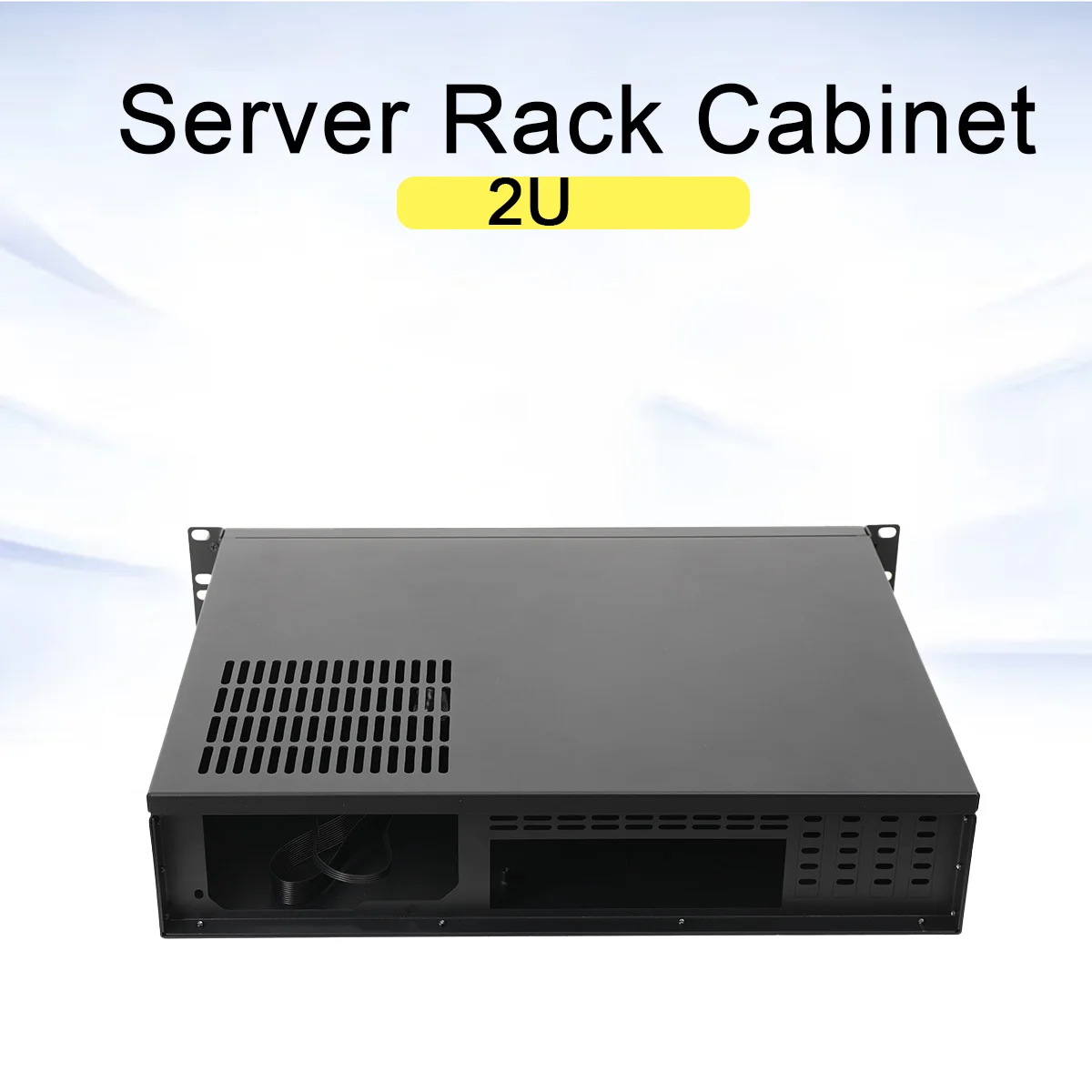 2U Rack Server Case Industrial Control Engineering Chassis Data Storage Motherboard ATX 3 Hard Disk Compact Rackmount Case