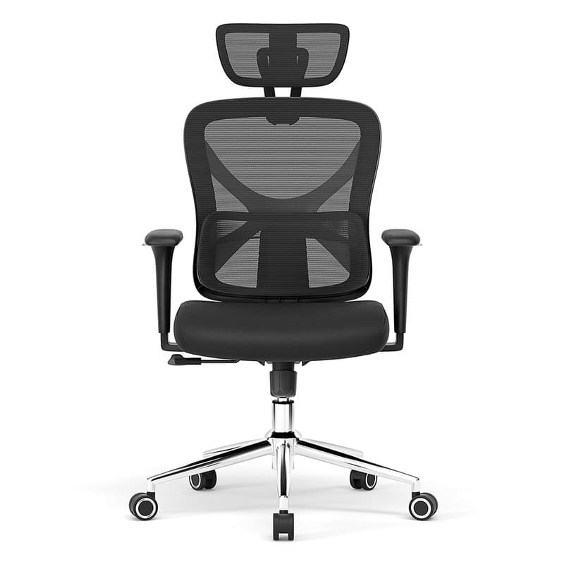 ACGAM CG-5345M Ergonomic Office Chair with Adjustable Lumbar Support, 3D Armrests, Mesh Back & Memory Foam Seat, 90°-130° Recline, 150kg Capacity