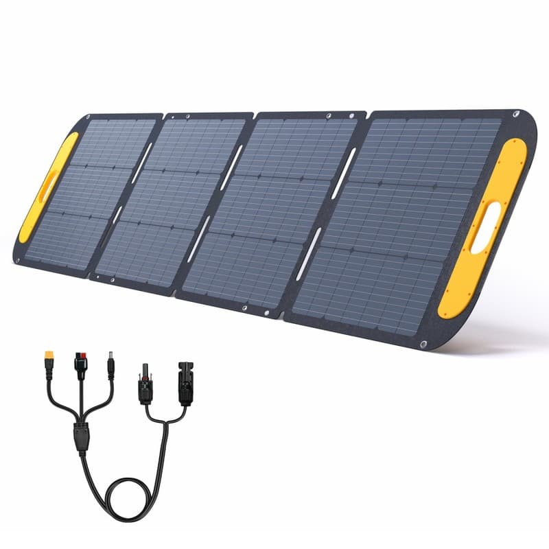 VTOMAN VS200 PRO 200W Foldable Solar Panel, 23% High-Efficiency Monocrystalline Cells, IP67 Waterproof ETFE Surface, Adjustable Kickstand, MC4 Connector for Portable Power Stations