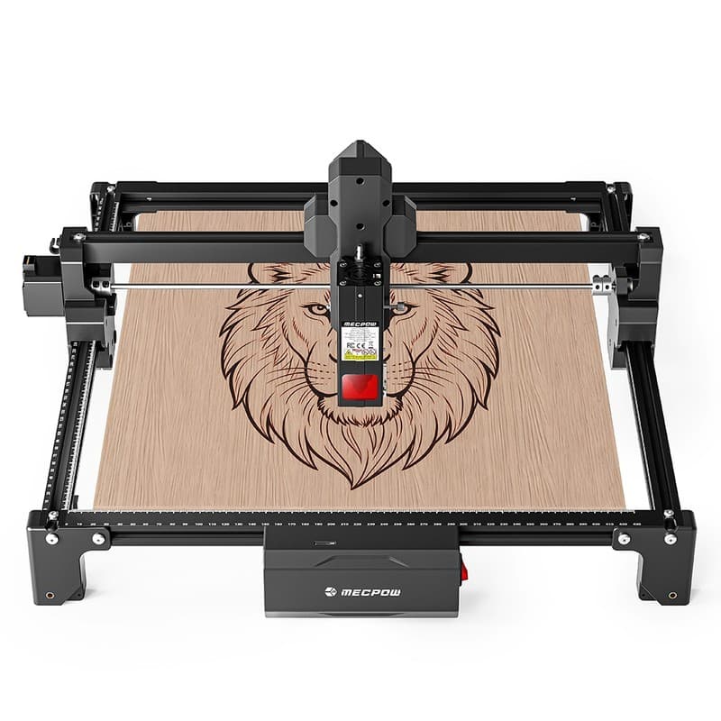 Mecpow X3S 7W Laser Engraver and Cutter, WiFi Control, 0.05x0.07mm Laser Spot, 10000mm/min High Speed, 360×360mm Workspace