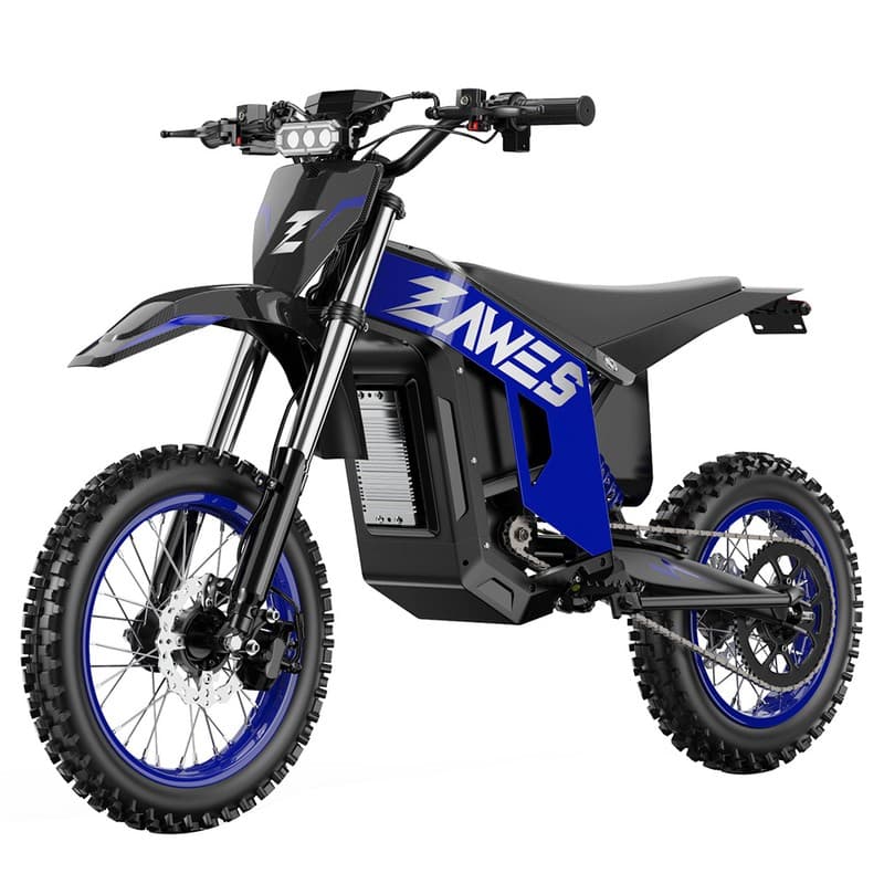 ZAWES GT1 Electric Dirt Bike, 5400W Motor, 60V 28Ah Battery, 80km/h Max Speed, 90km Max Range, 280N·m Peak Torque, 35° Climbing Angle, 160kg Max Load, Full Suspension, Hydraulic Disc Brakes