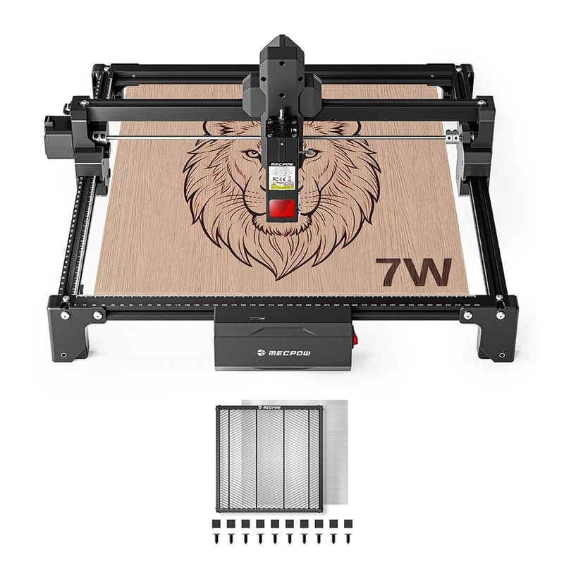 Mecpow X3S 7W Laser Engraver + H33 Laser Bed 360×360mm