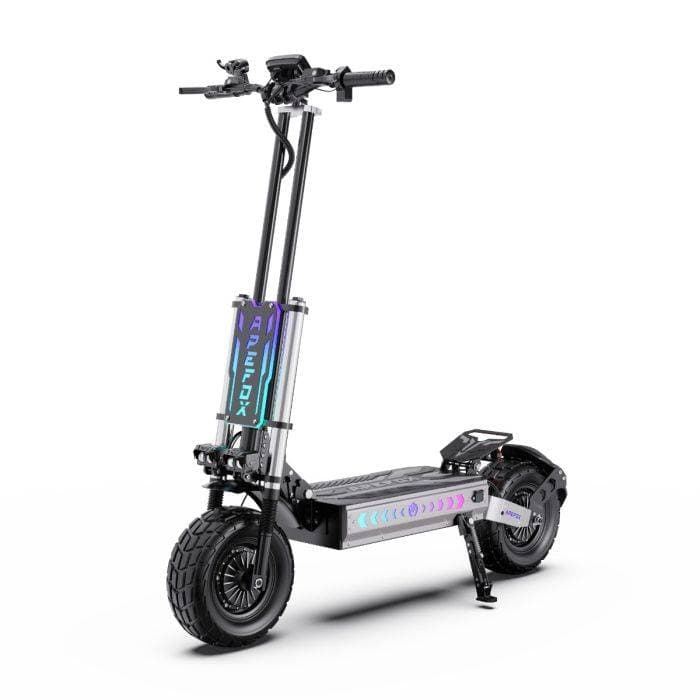APEFOX T90 Electric Scooter 60V 31.2AH Battery Dual 2100W Motors 25KM/H Top Speed 13 Inch Off Road Tires 100KM Range Folding E-Scooter-Black Grey