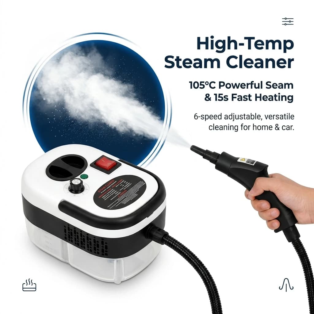 Glass Cleaning: Kitchen Glass Steam Cleaner, Grease Remover, High-Temperature Carpet Disinfectant, Bathroom Tub Cleaner Household Cleaning Tools Suitable for Disinfecting and Cleaning Range Hoods, Air