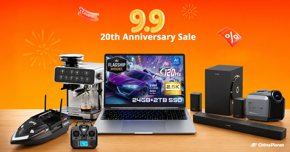 Banggood 9.9 — 20th Anniversary Sale